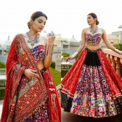 Navratri heavy flair cotton fabric chaniya choli